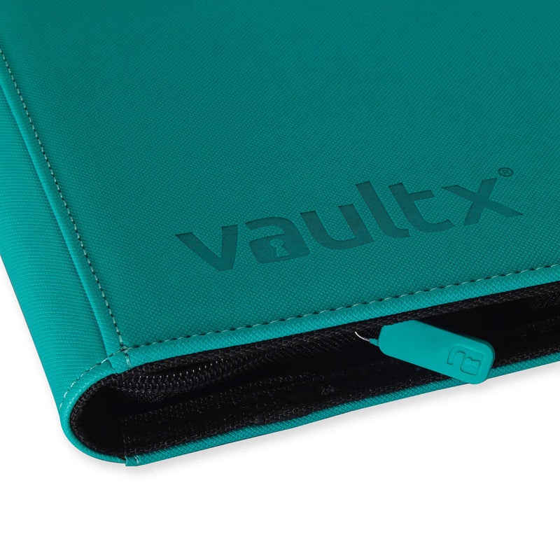 فولت إكس مجلد بطاقات التداول Vault X ذو 9 جيوب بسحاب، 360 بطاقة، مصنوع من مادة ألبوم Exo-Tec الممتازة، 20 صفحة تحميل جانبية، مجلد لألعاب التجميع والرياضة وبطاقات التداول (أزرق مخضر) - Image 5